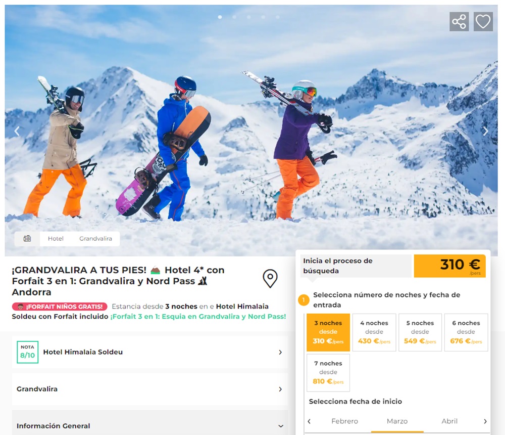 Hotel y Forfait en Grandvalira Ofertas con Forfait 2024. Packs hotel + forfait Grandvalira paquetes hotel + forfait. Hotel forfait Grandvalira. Ofertas de hotel + forfait Andorra. Ofertas esquí.