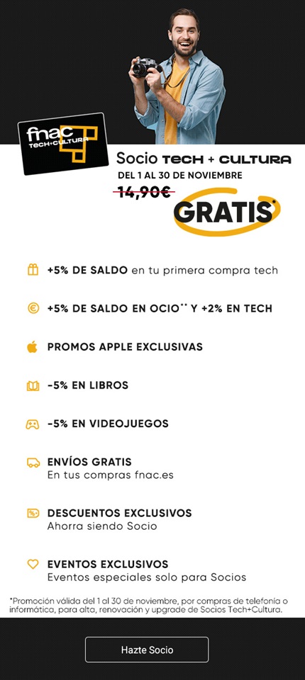 Todas las ofertas Fnac Singles Day +15€ de regalo por cada 100€ compra sólo el 11.11. Código descuento Fnac activo 2024. Fnac hasta un 15% de descuento. Socios Fnac ventajas, ofertas y eventos exclusivos. Fnac descuentos Socios.