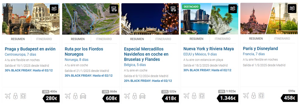 Ofertas Logitravel Viajes Black Friday 2024 Grandes Viajes Ofertas de viajes en Logitravel viajes Black Friday 2024. Promociones grandes viajes Black Friday descuentos escapadas baratas.