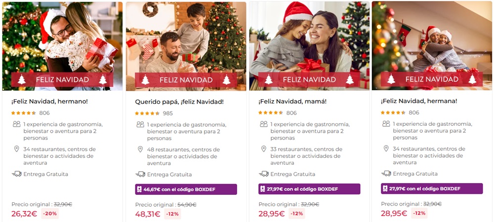 Regalos de Navidad 2024 Las Mejores Ideas Descuento regalos para Navidad y Reyes originales. Regalos de Navidad 2024 para sorprender. Descuento regalos originales de Navidad. Regalos de Navidad 2024 cupón descuento cajas regalo de Navidad de Smartbox. Regalos de Navidad originales y baratos. Regalos Navidad mujer. Regalos de Navidad sorpresa. Regalos originales Navidad mujer