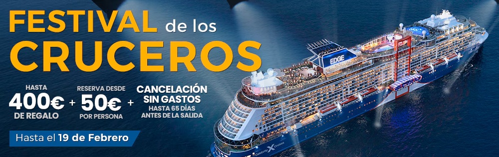 Ofertas Festival de los Cruceros Descuentos Cruceros 2025 Oferta de última hora de crucero con Todo Incluido chollo cruceros Logitravel Festival de los Cruceros hasta 60% descuento. Oferta de última hora de crucero con Todo Incluido. Cruceros baratos 2x1 todo incluido. Cruceros última hora 2x1. Chollo cruceros última hora. Chollos de cruceros. Logitravel cruceros buscador de cruceros al mejor precio. Ofertas de Cruceros Baratos Logitravel Cruceros 2025