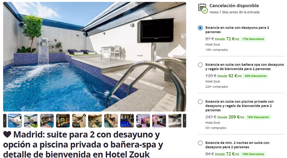 Hotel para parejas en Madrid