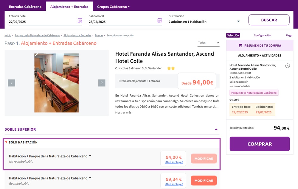 Hotel + Entradas Cabárceno 2x1 Oferta Hoteles Entradas Parque Cabárceno Chollos alojamiento con entradas al Parque de la Naturaleza Cabárceno ofertas pack hotel + entradas Cabárceno. Hoteles cerca de Cabárceno con niños. Oferta Cabárceno 2x1 pack hotel + entradas Cabárceno Entradas Parque Cabárceno precio Ofertas Cabárceno alojamiento y entradas. Disfruta de la oferta de escapada con visita el parque de la naturaleza de Cabárceno desde 47€ incluye 1 noche de Hotel + Entradas.