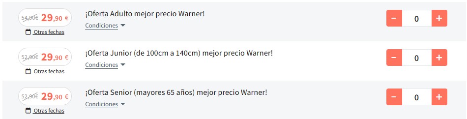 Oferta 29,90€ Parque Warner Madrid Verano 2023