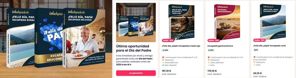 Escapadas para disfrutar en familia del Día del Padre 2025. El Día del Padre regala unas vacaciones únicas. Las mejores escapadas baratas para sorprender a papá. Escapadas para celebrar el Día del Padre. Ofertas de hoteles para el día del padre. Viajes para regalar a tus padres. Mejores viajes para regalar. Viajes para hacer con tus padres. Oferta escapadas para el Día del Padre Regalos originales El Día del Padre regala unas vacaciones únicas. Las mejores escapadas baratas para sorprender a papá por el Día del Padre 2025. Regalar escapadas sin fecha