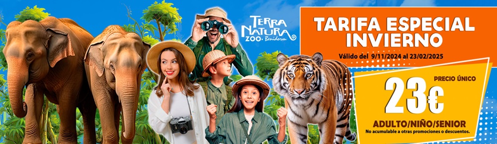 Descuento Terra Natura Benidorm -14€ por entrada. Cupón Terra Natura 14€ de descuento. Entradas Terra Natura Benidorm ofertas y descuentos 2x1 Terra Natura 2024. Descuentos Terra Natura Benidorm 2024. Entradas Terra Natura Benidorm 2x1. Terra Natura Benidorm precio