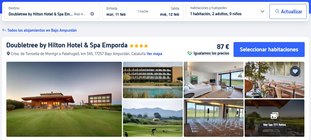 DoubleTree by Hilton Hotel & Spa Empordà ofertas estancias DoubleTree by Hilton Hotel Empordà & SPA 4* Palafrugell descuentos DoubleTree by Hilton Hotel & Spa Emporda promociones hotel empordà golf & spa doubletree by Hilton escapada en el Doubletree by Hilton Hotel & Spa Emporda descuento Empordà Golf Resort, Torroella de Montgrí 